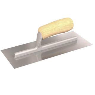 Bon Tool 11 in. x 4-12 in. Straight Edge Finishing Trowel with Wood Handle 87-152