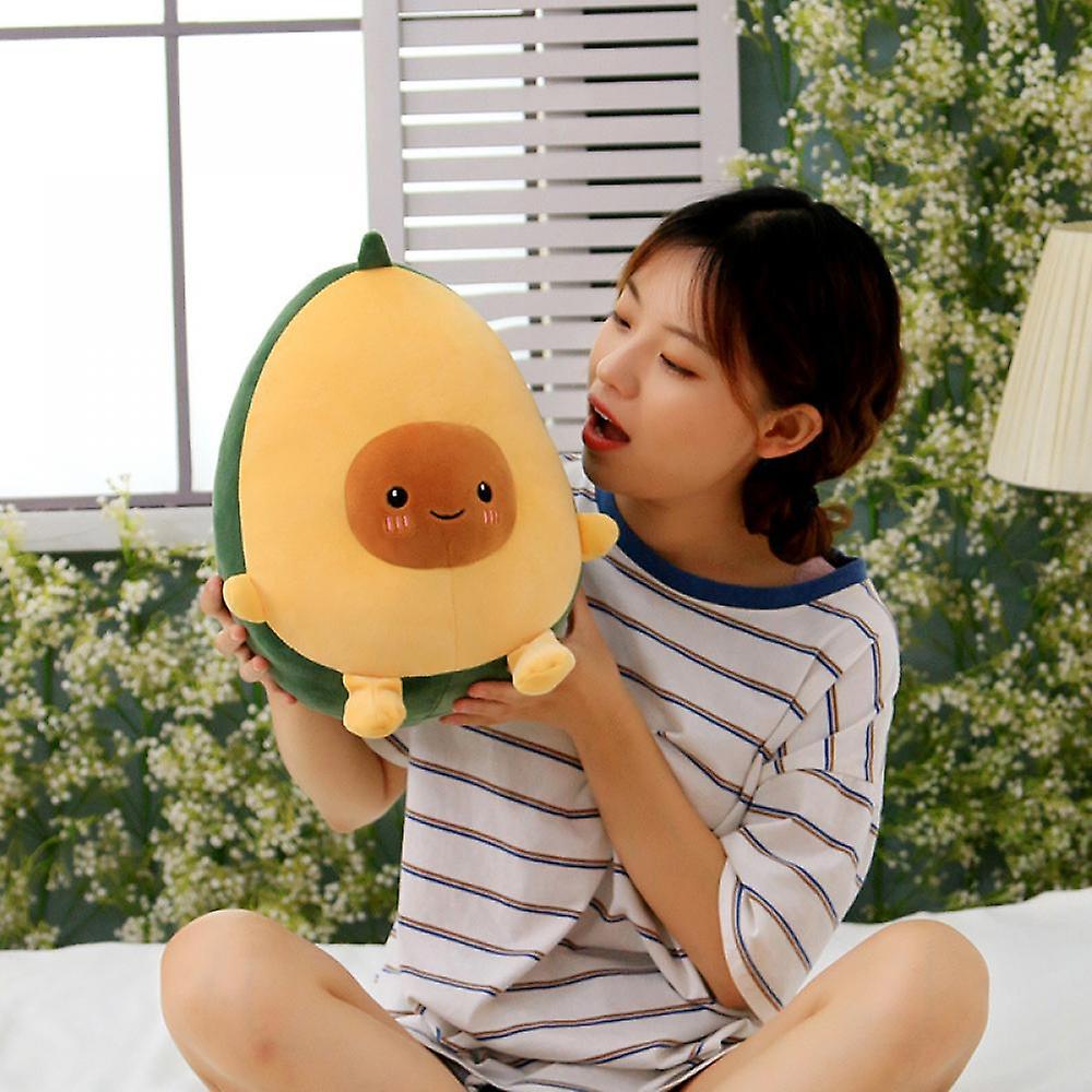 Avocado Plush Pillow， Cute Avocado Stuffed Toy Gifts Soft Food Pillow For Kids， 15.7 Inch