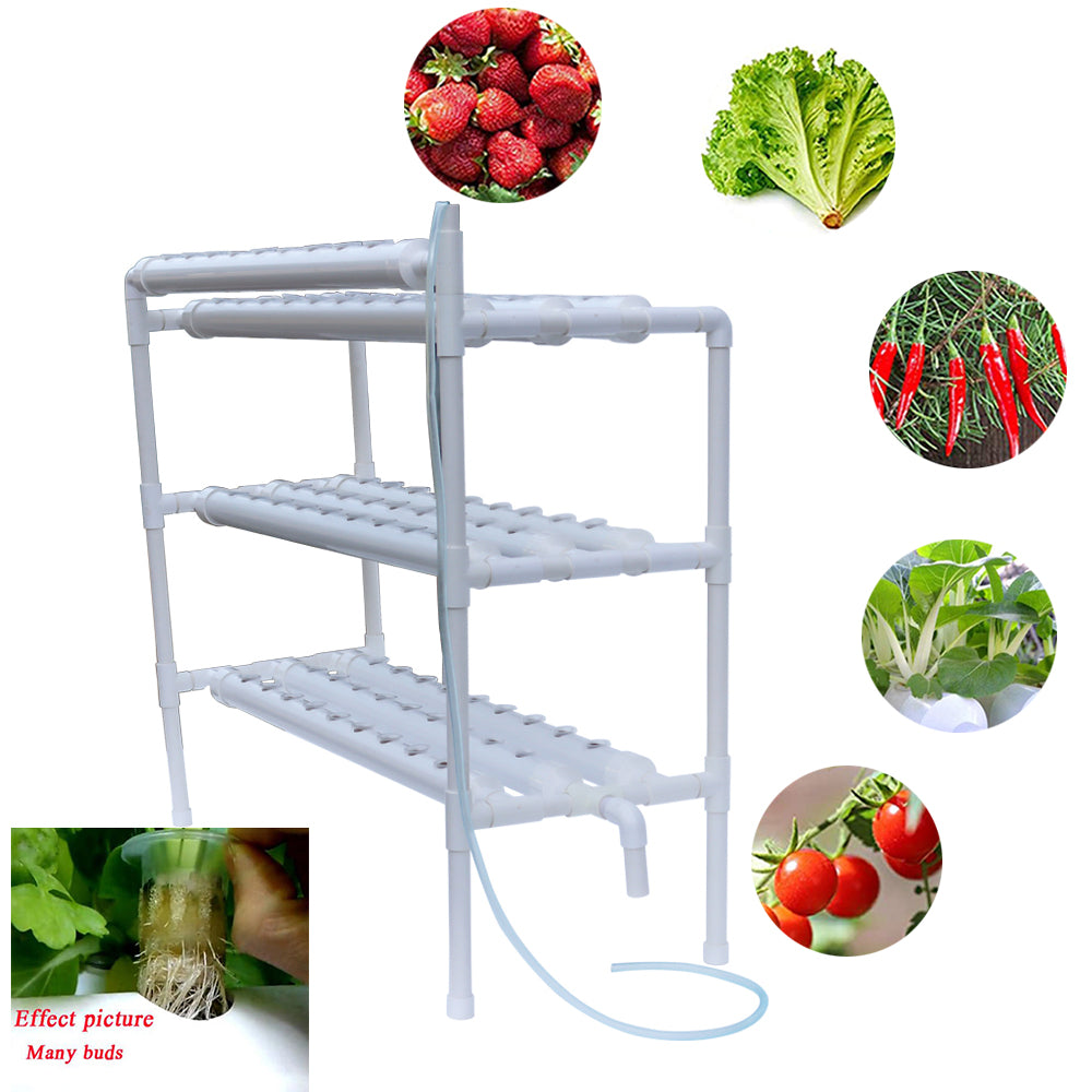 TECHTONGDA 90 Holes Hydroponic Site Grow Kit Garden Plant System Indoor Grow Kit Pipeline Vegetable Planter