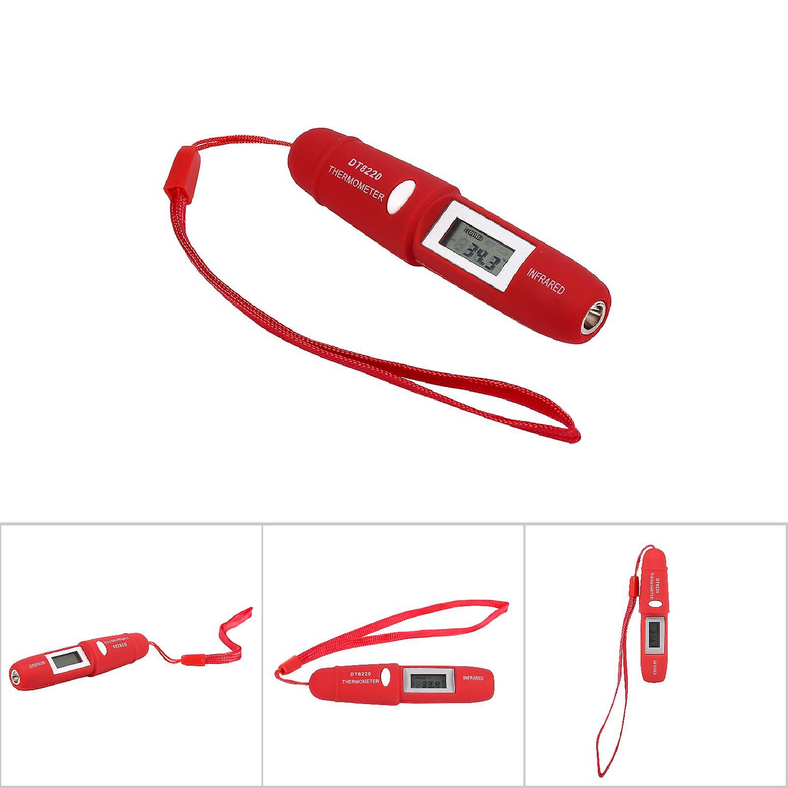 1pc Digital Lcd Display Temperature Meter Pen Non Contact Ir Infrared Thermometer Laser (red)