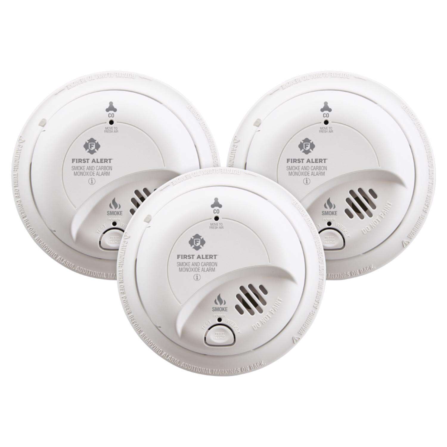 BRK Hard-Wired w/Battery Back-up Electrochemical/Ionization Smoke and Carbon Monoxide Detector