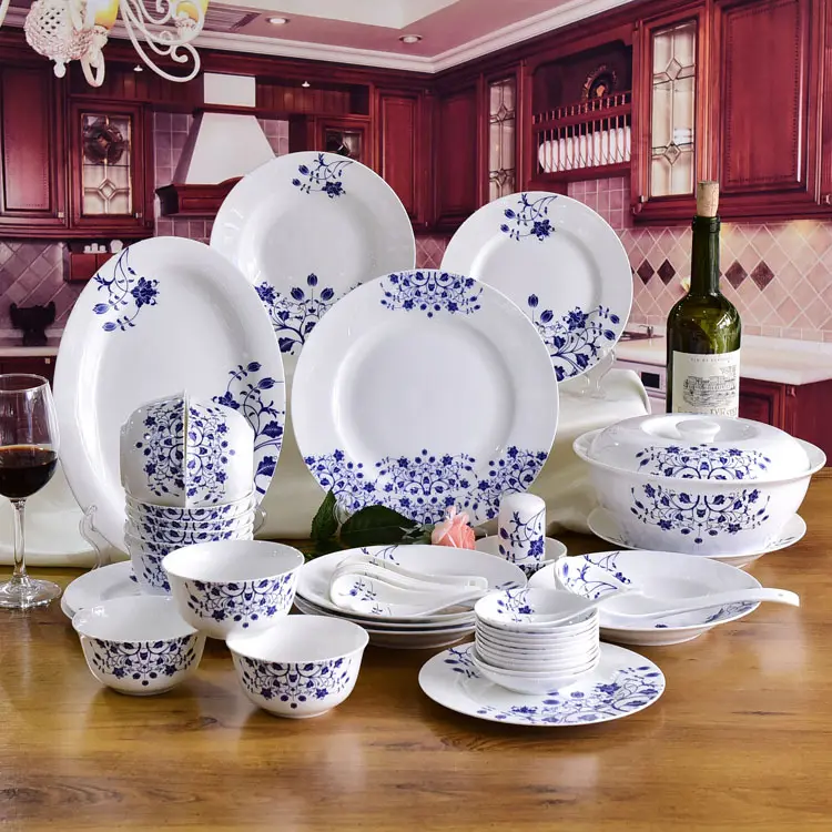 58pcs deluxe ceramic tableware set