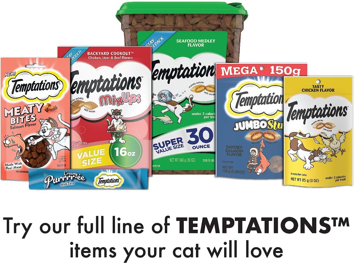 Temptations Chicken and Dairy Flavor Crunchy and Soft Kitten Treats， 3-oz bag