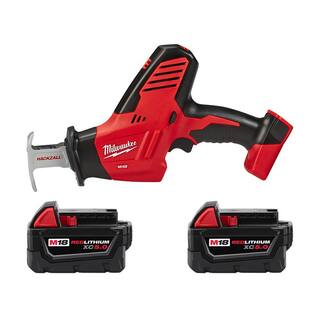 MW M18 18V Lithium-Ion Cordless HACKZALL Reciprocating Saw with (2) M18 5.0 Ah Batteries 2625-20-48-11-1850-48-11-1850