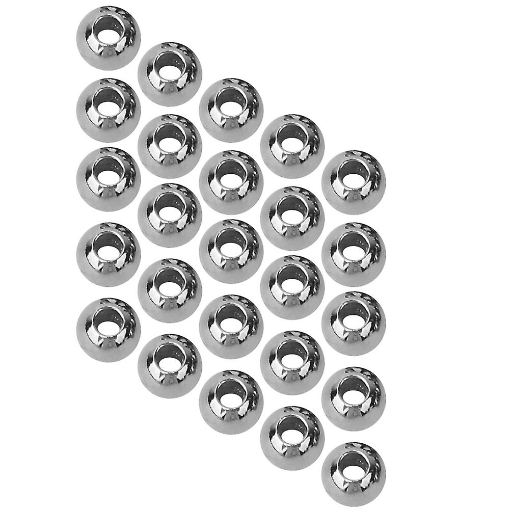 25pcs Fly Tying Tungsten Alloy Beads Round Nymph Head Ball Fishing Tackle Dark Nickel(2.8mm)