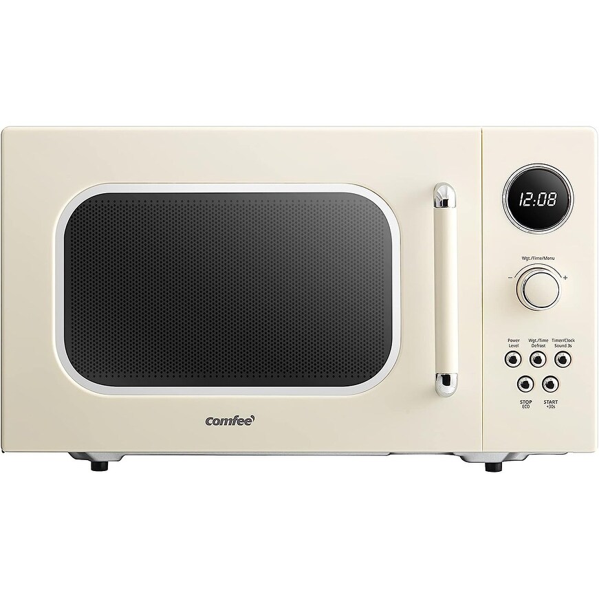 Retro Microwave with 9 Preset Programs  Fast Multi stage Cooking  Turntable Reset Function Kitchen Timer  Mute Function