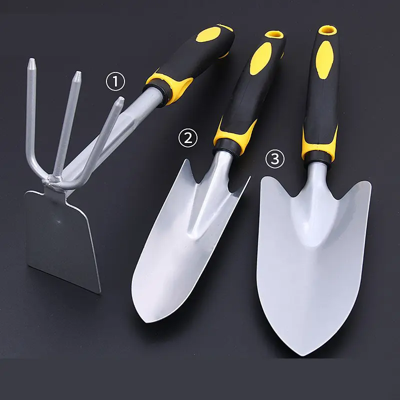 Durable Customised 4 Piece Heavy Duty Garden tool Kit Includes Hand Trowel  Transplant Trowel and Cultivator Hand Rake