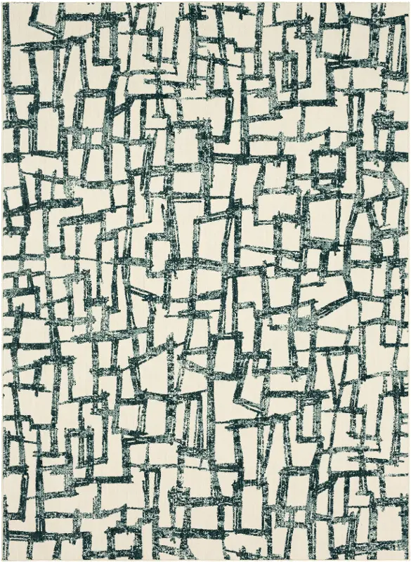 Soiree 5 x 8 Casa Mila Abstract Green Area Rug