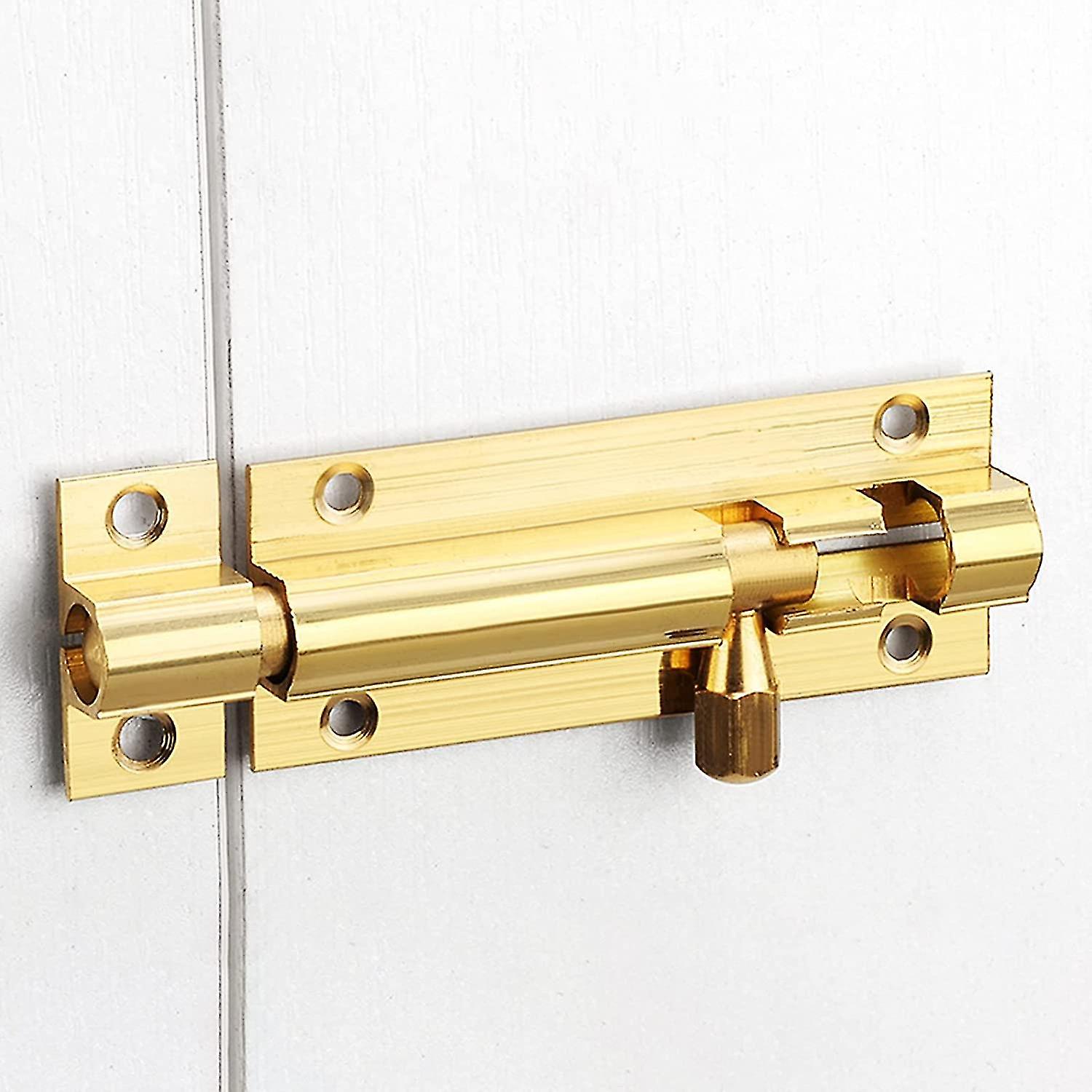 2pcs Brass Barrel Bolt 5cm And 8cm Interior Door Latch Sliding Bolt With Screw Bolt Lock Latch