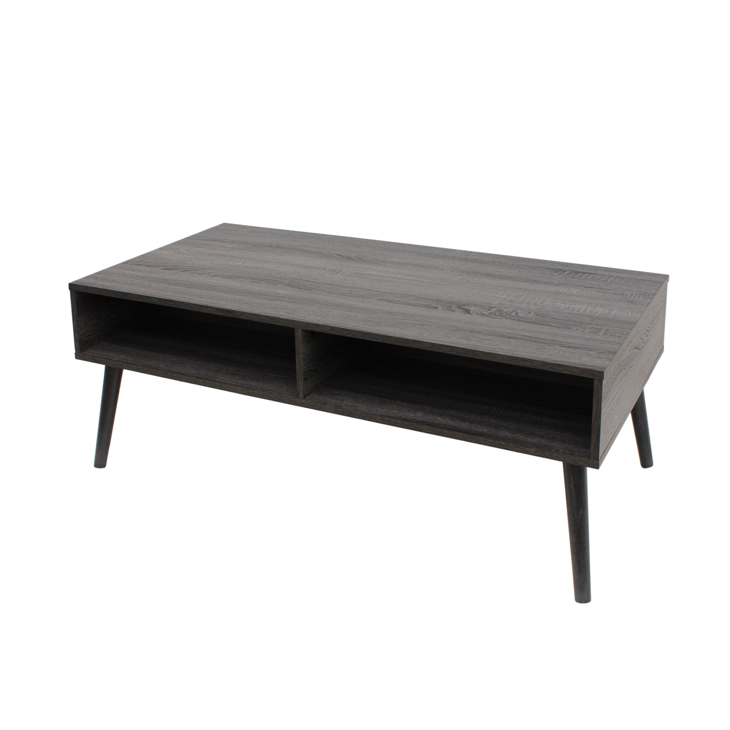 Savone Mid Century Modern Faux Wood Overlay Coffee Table