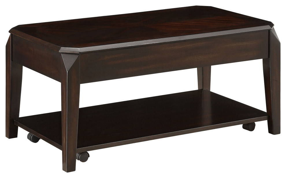 Baylor Lift Top Coffee Table With Hidden Storage Walnut   Modern   Coffee Tables   by Modon  Houzz