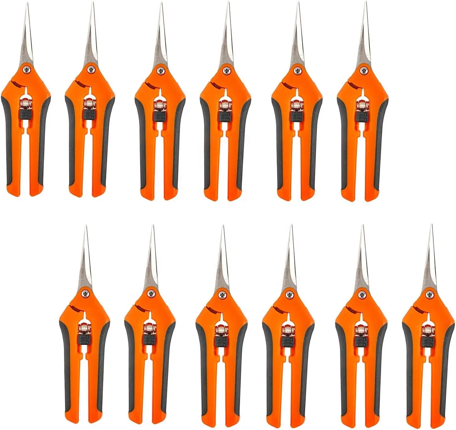 12 Pack 6.5 Inch Gardening Hand Pruner Pruning Shear with Stainless Steel Blades