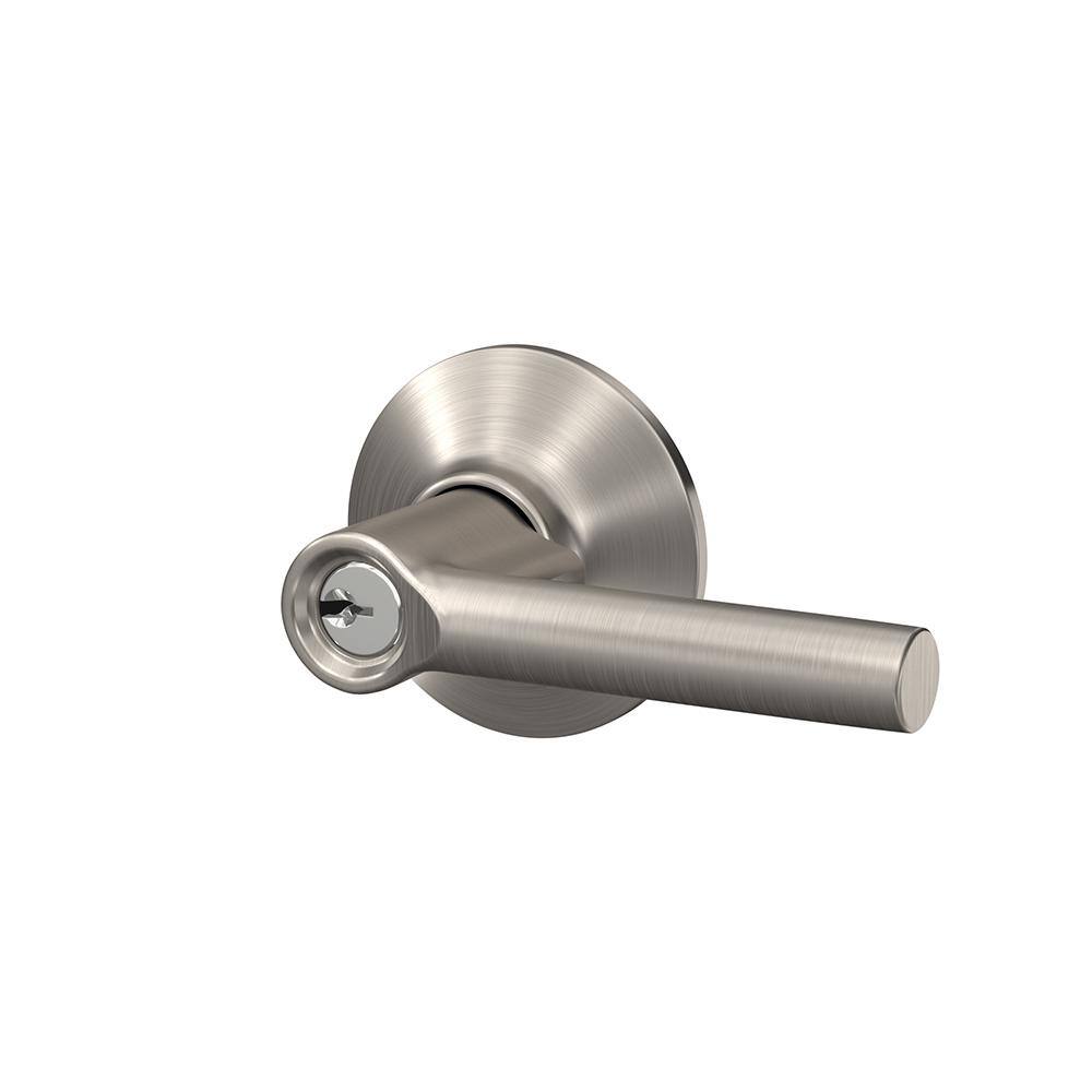 Schlage Broadway Satin Nickel Keyed Entry Door Handle F51A BRW 619