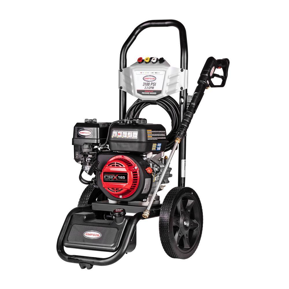 SIMPSON 3100 PSI at 2.3 GPM CRX 165 with OEM Technologies Axial Cam Pump Cold Water Premium Residential Gas Pressure Washer MS61222S