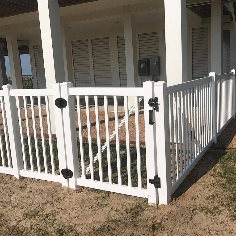 Weatherables Captiva 4 ft. x 4 ft. White Vinyl Pool Fence Gate SWPO-3-4X48