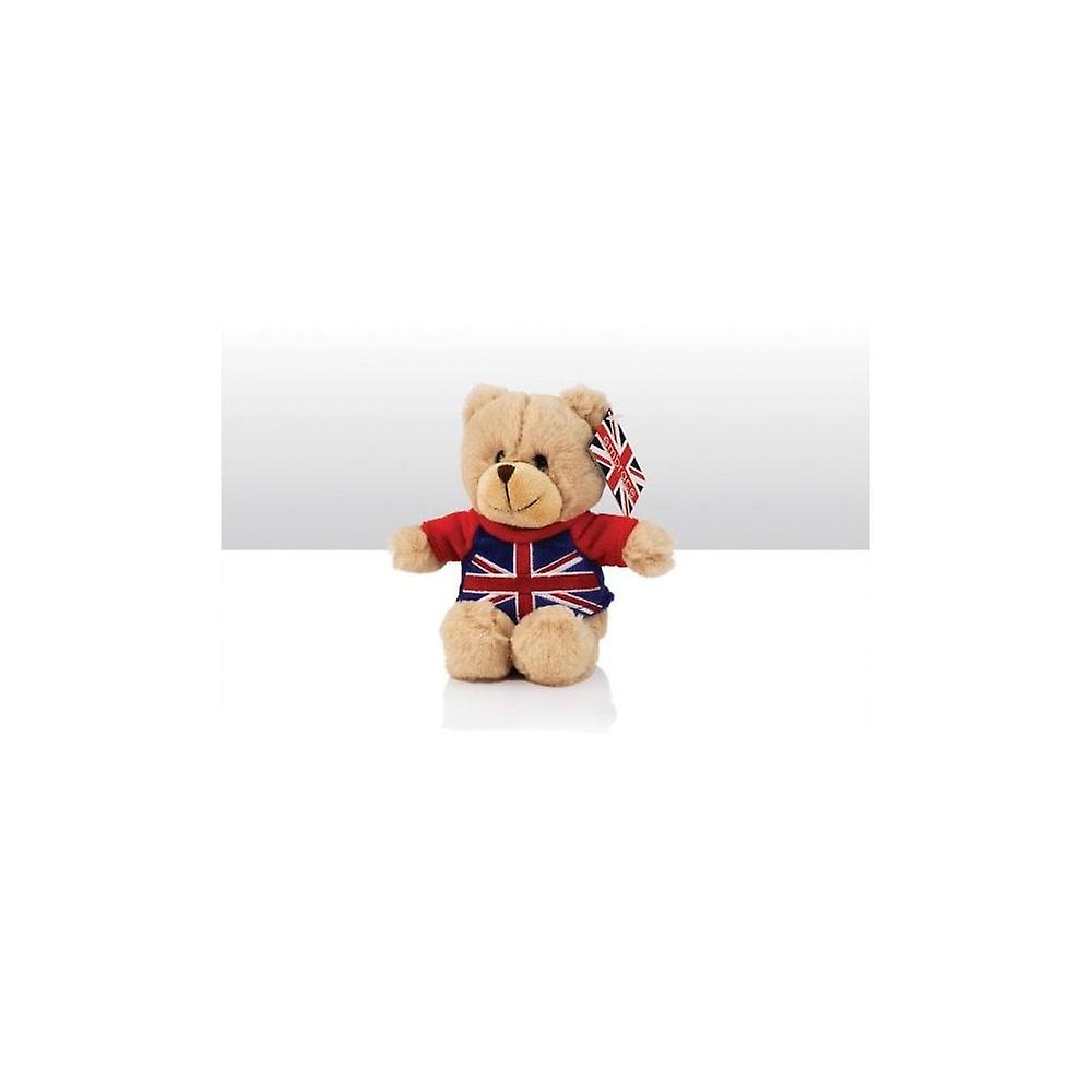 Union Jack Wear Teddy Bear With Union Jack T-Shirt - 15cm Tall