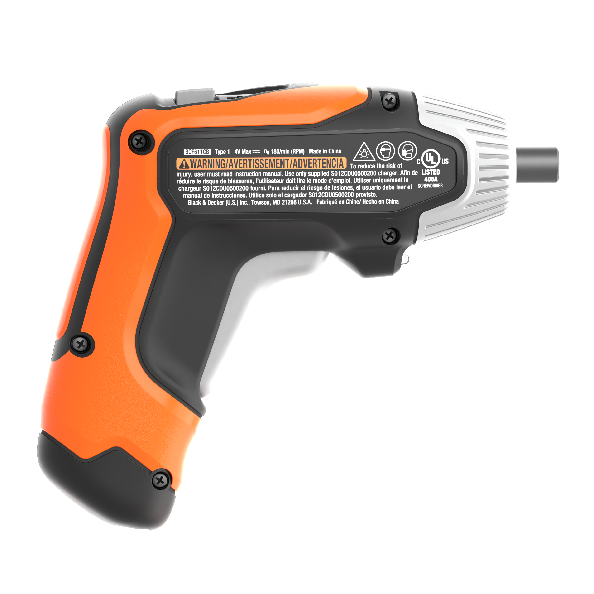 4V MAX* Cordless Screwdriver with 1-inch Screwdriver Bits