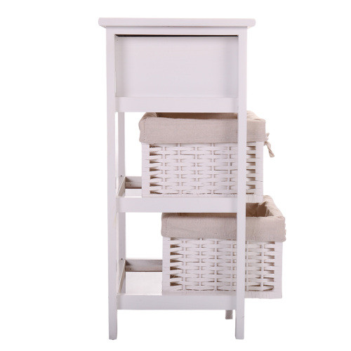 One Drawer Nightstand with Two Removable Baskets  ...