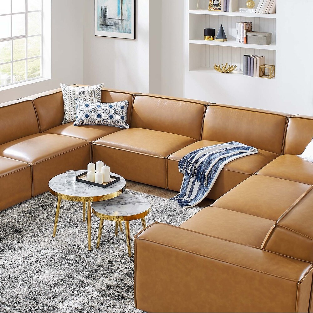 Restore 8 Piece Vegan Leather Sectional Sofa