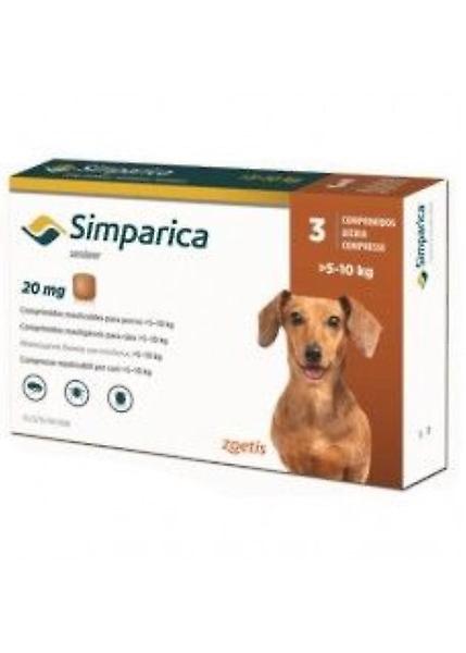 Simparica 20mg Chewable Tablets For Dogs andgt;5-10 kg (11-22 lbs)