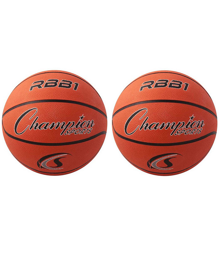 Champion Sports Offical Size Rubber Basketball  Set of 2