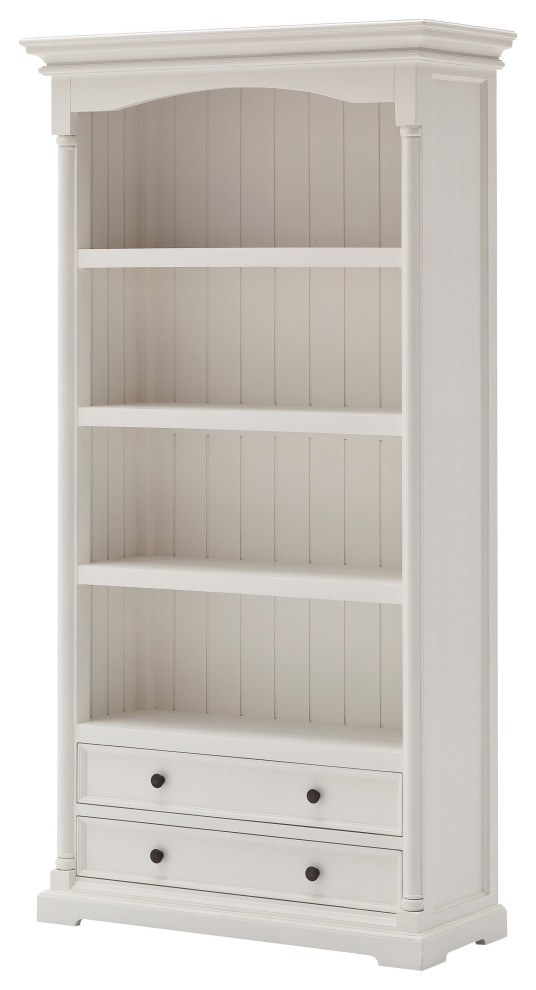 Infinita Corporation Bookcase  White   Traditional   Bookcases   by VirVentures  Houzz