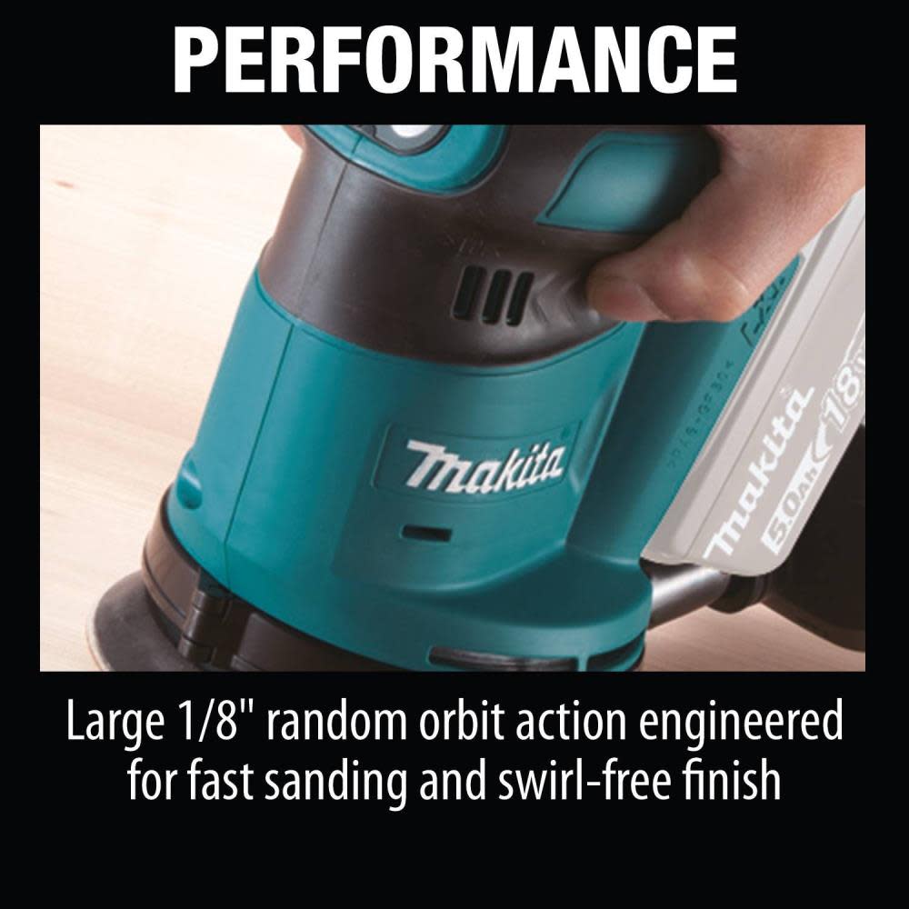 18V LXT Lithium-Ion Cordless 5 in. Random Orbit Sander (Tool only)