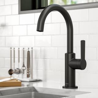 KRAUS Oletto Single-Handle Kitchen Bar Faucet in Matte Black KPF-2822MB