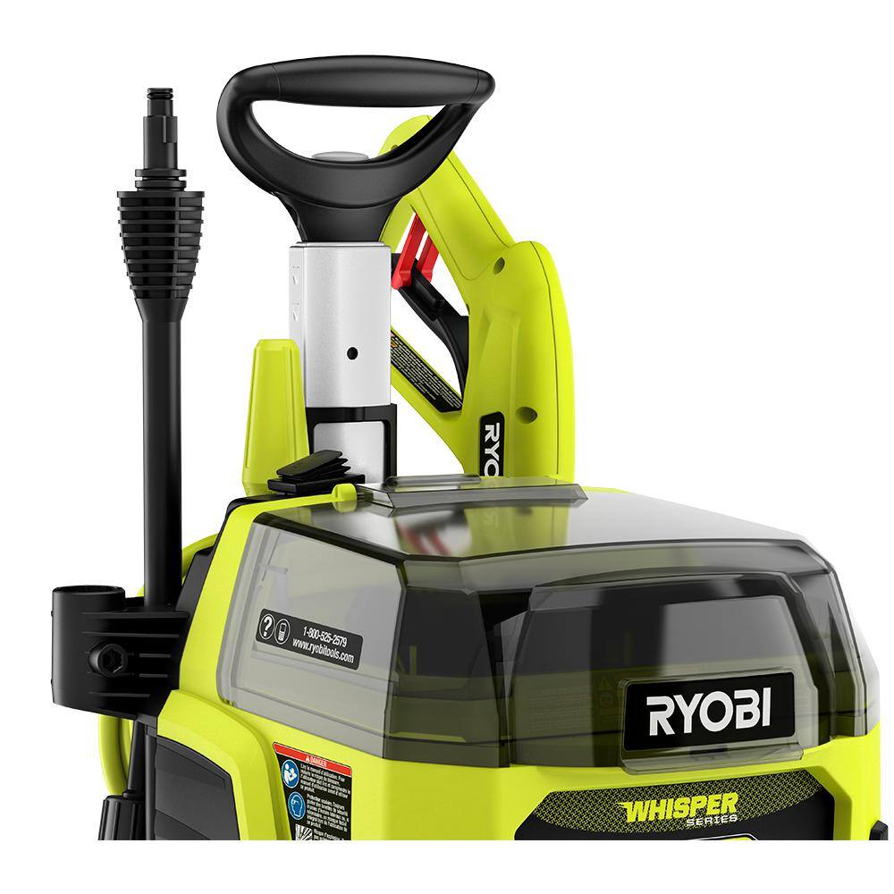 RYOBI 40V HP Brushless Whisper Series 1500 PSI 1.2 GPM Cold Water Electric Pressure Washer w (2) 6.0 Ah Batteries and Charger RY40PW15