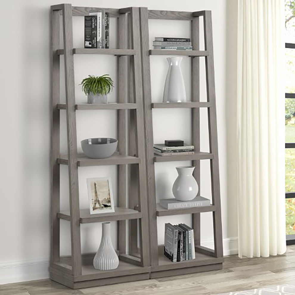 Parker House Pure Modern Pair of Angled Etagere Bookcase Piers   Contemporary   Bookcases   by Parker House  Houzz