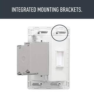 Legrand Pass  Seymour 1 Gang Recessed TV Media Box Kit with Surge Suppressing Outlet and Low Voltage Inserts White TV1WTVSSWCC2