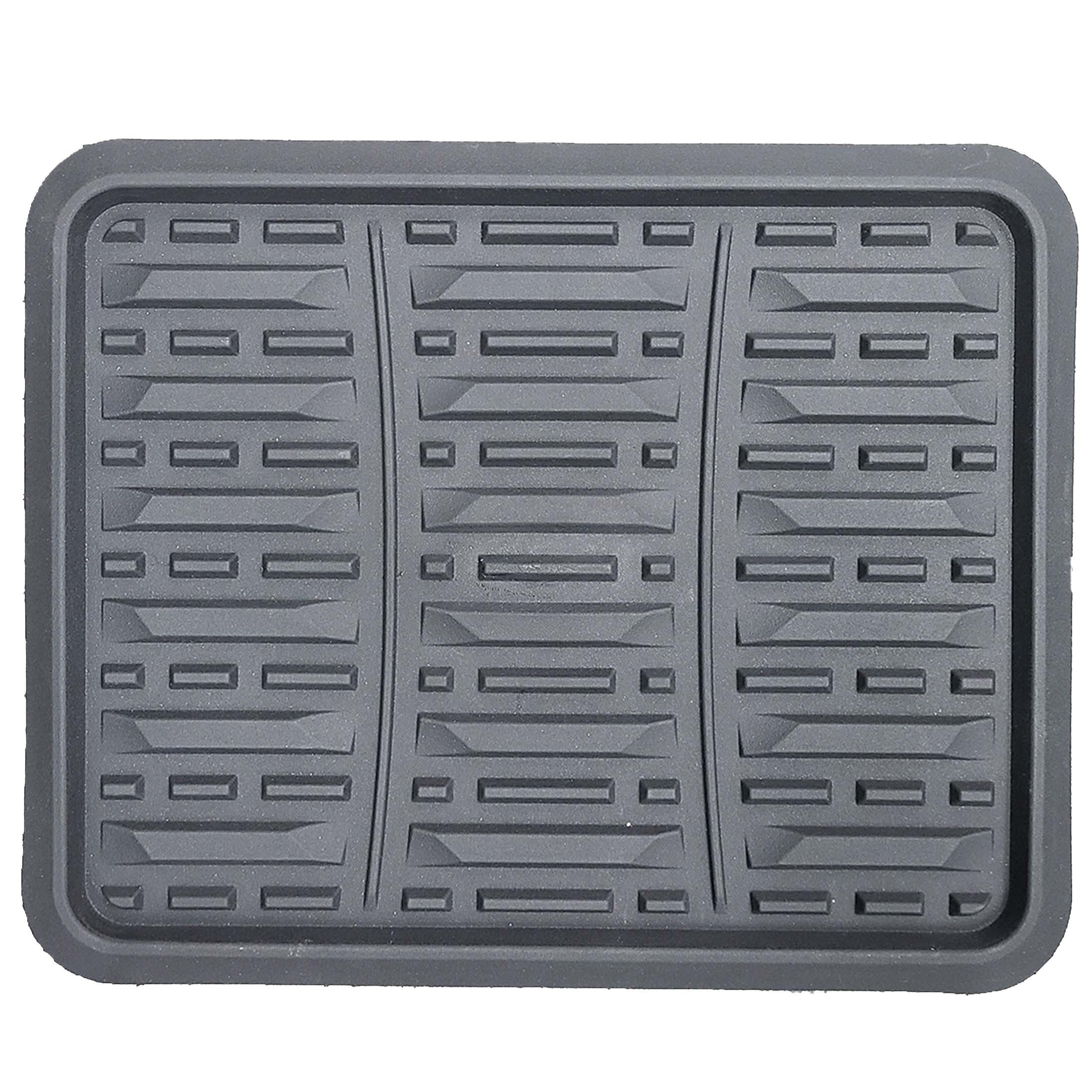 Auto Drive Year Round Rubber 1 Piece Black Rear Floor Mat， FL57894B1