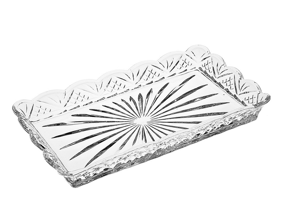 Godinger 25411 Dublin Scalloped Tray 10X6In