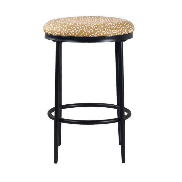 HomePop Upholstered Metal Barstool