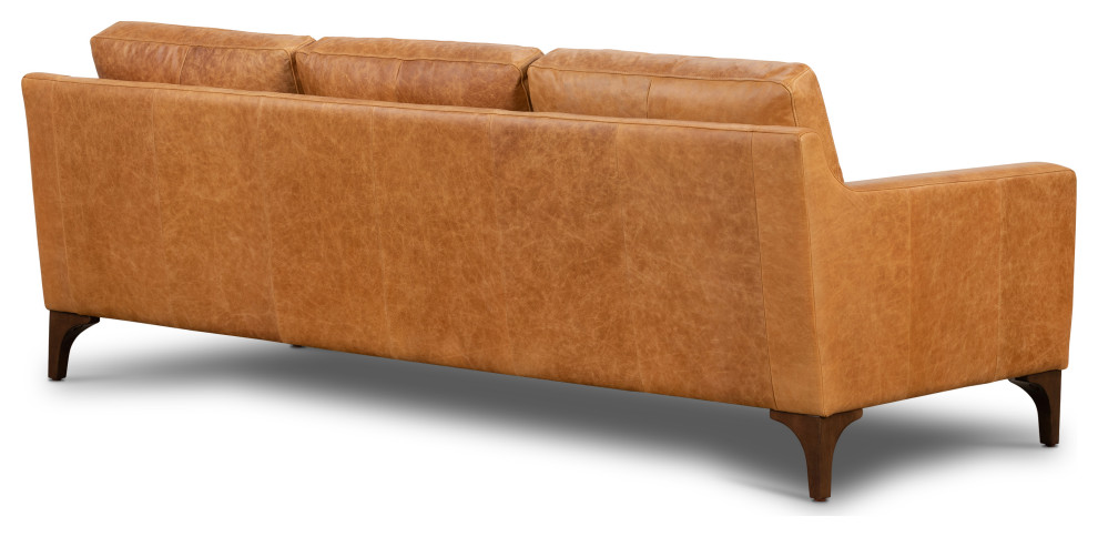 Poly and Bark Sorrento Leather Sofa   Midcentury   Sofas   by Edgemod Furniture  Houzz