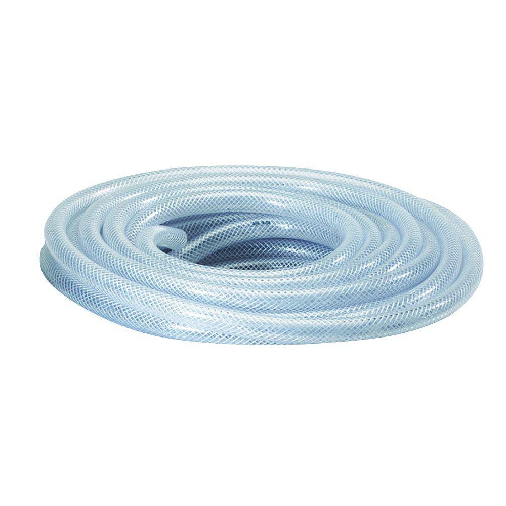 Everbilt 1-38 in. O.D. x 1 in. I.D. x 24 in. Clear PVC Braided Vinyl Tube HKP002-PVC006