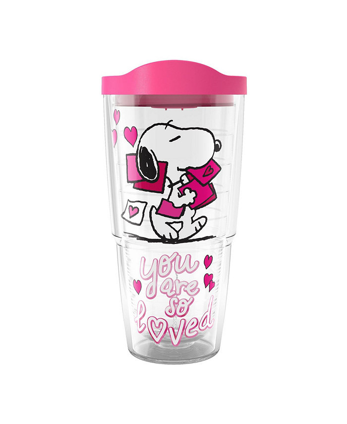 Tervis Tumbler Tervis Peanuts Snoopy Valentine's Day You Are So Loved Made in USA Double Walled Insulated Tumbler Travel Cup Keeps Drinks Cold and Hot 24oz Classic