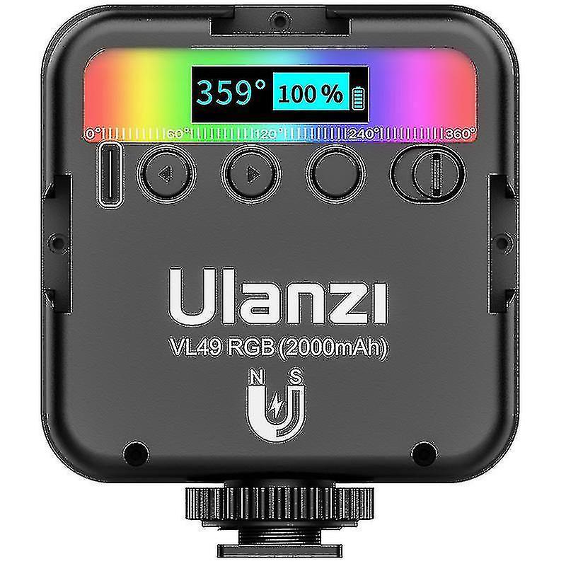 Ulanzi Vl49 Rgb Video Light Led Photo Light With 2000mah Battery Cri 95+ 2500-9000k Portable Dimmabl