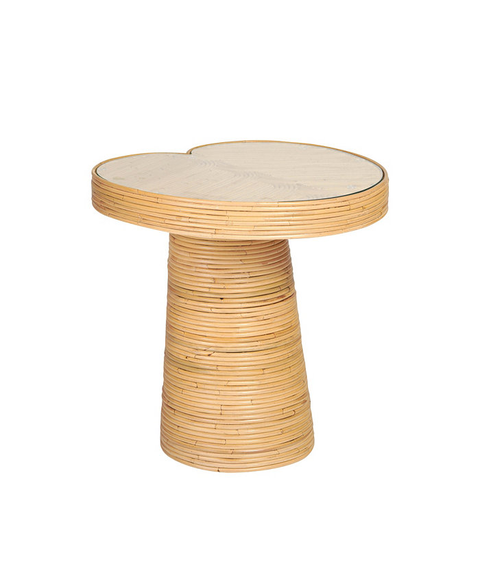 TOV Furniture 22 Rattan Lilypad Shaped Side Table