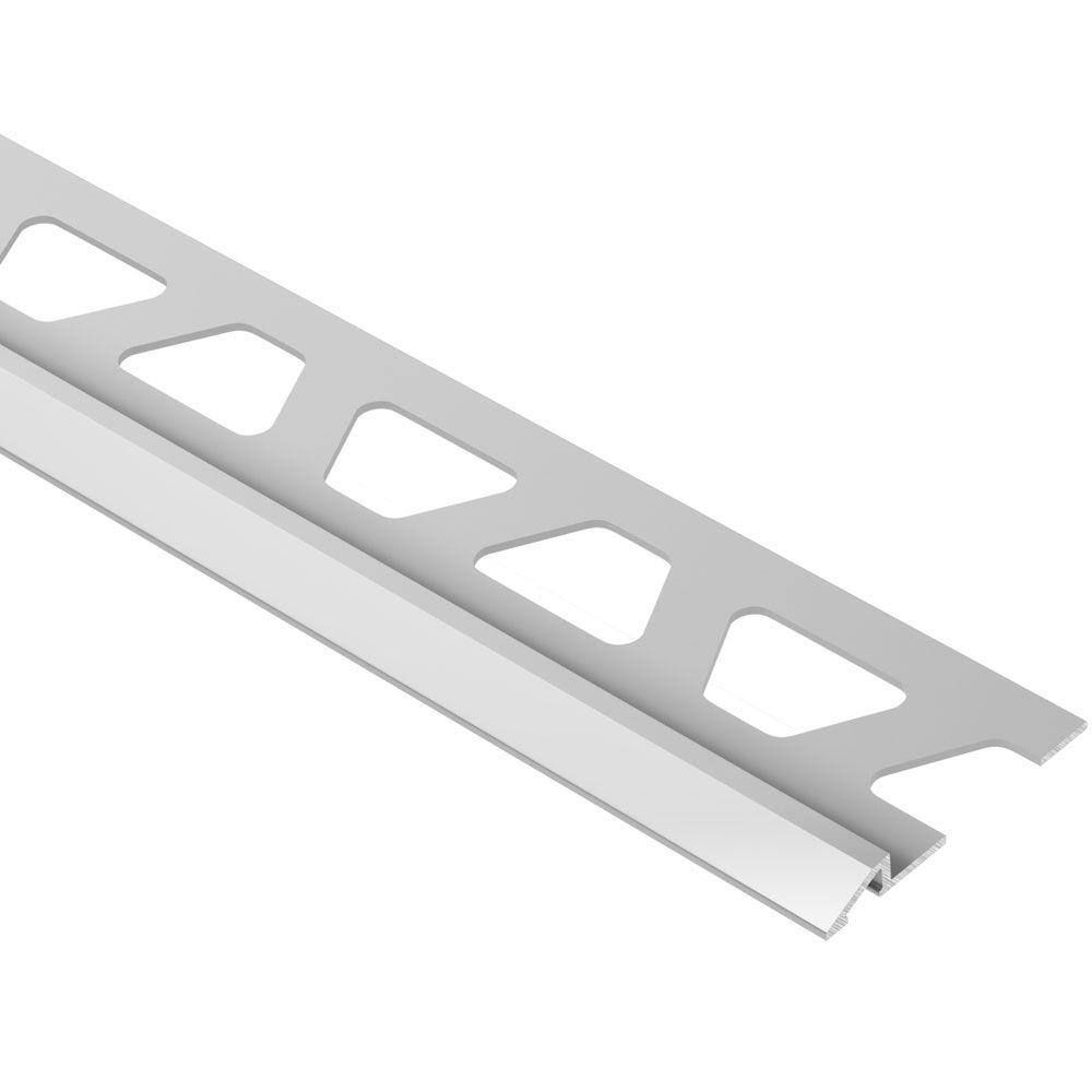 Schluter Systems Reno-U Satin Anodized Aluminum 18 in. x 8 ft. 2-12 in. Metal Reducer Tile Edging Trim AEU35