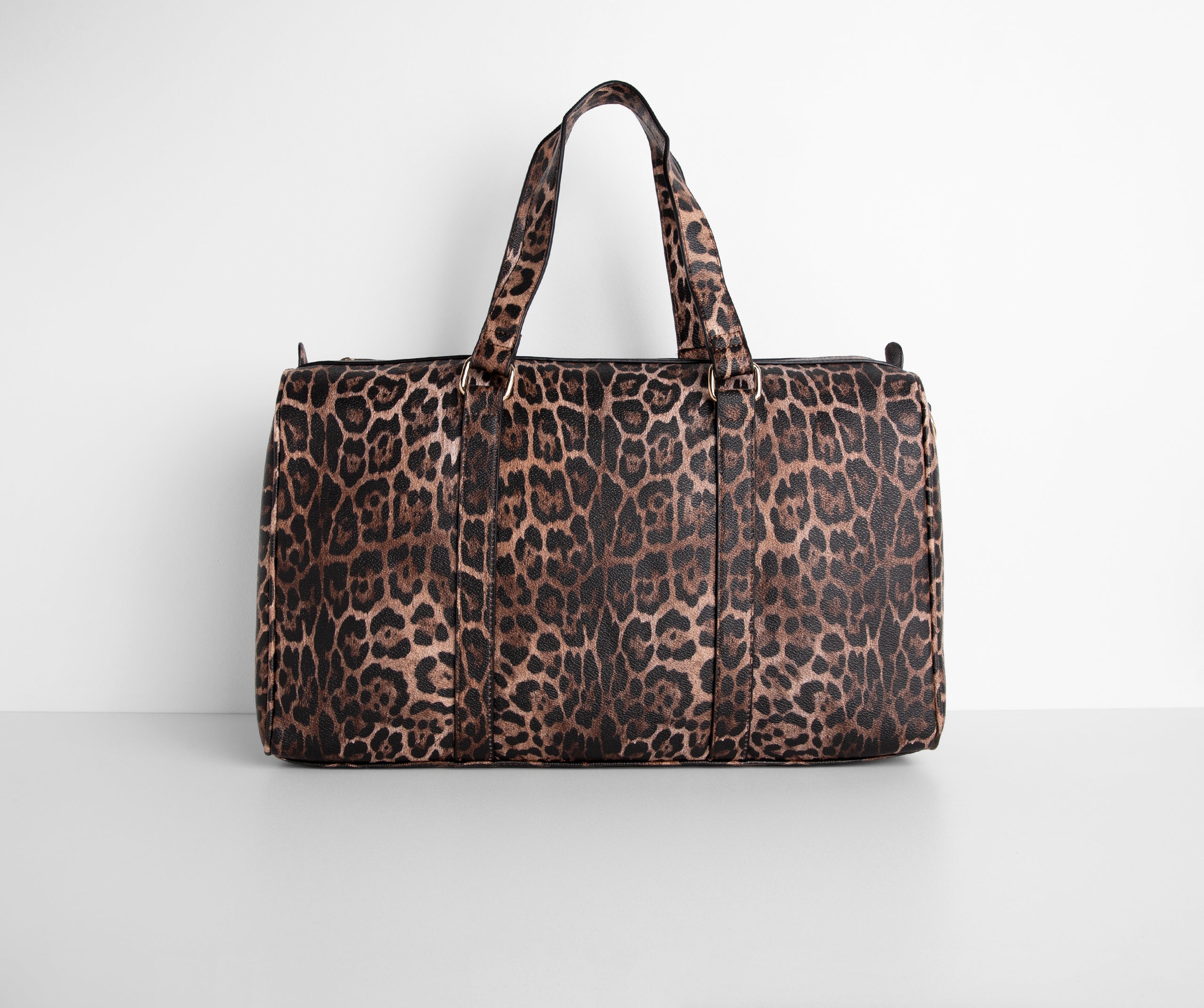 Leopard Print Weekender Duffle Bag