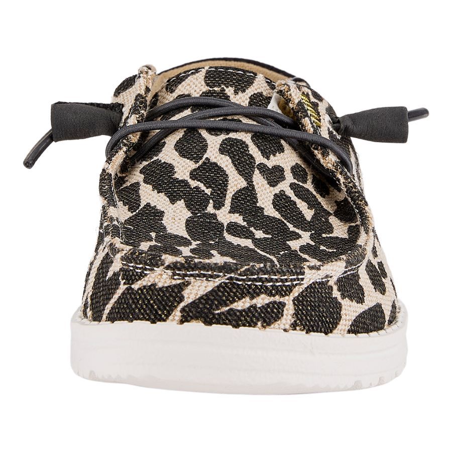 Wendy Leopard Sparkle Wide - Tan
