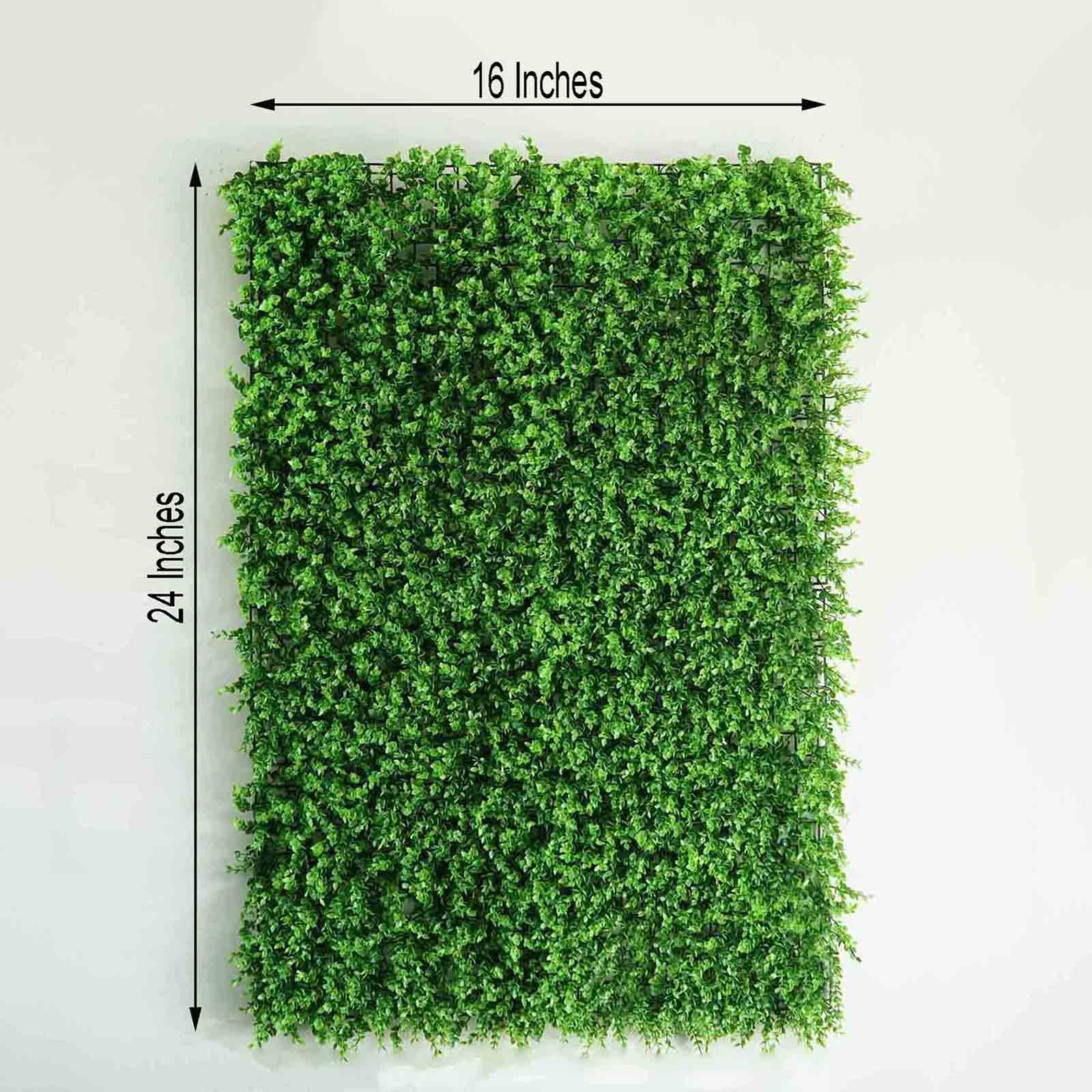 Baby Green Boxwood Hedge Garden Wall Backdrop Mat 4 Artificial Panels 11 Sq ft.