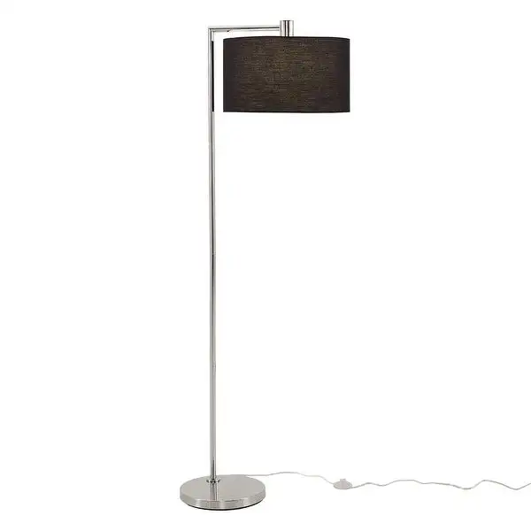 Hilda Contemporary Brushed Steel Floor Lamp by iNSPIRE Q Modern