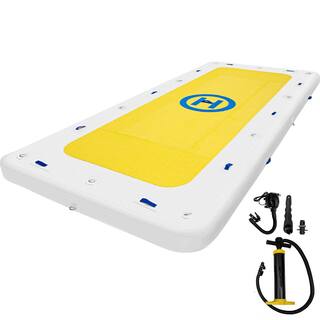 VEVOR 13 x 6.5 ft. Inflatable Dock Platform 6 in. Thick Inflatable Floating Dock with Electric Air Pump and Hand Pump FTQBMC13X6.5-XCNZV1