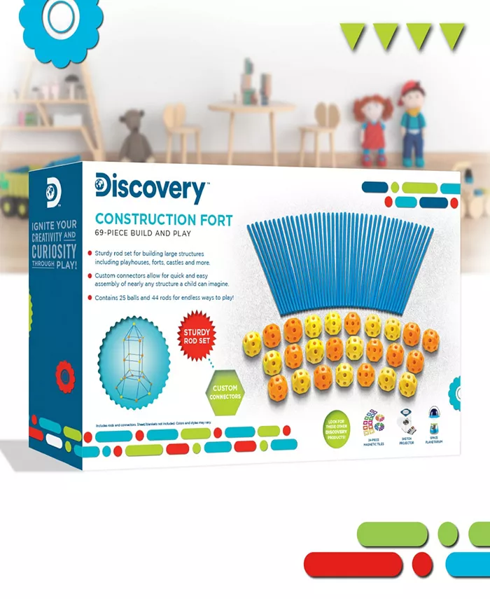 Discovery Kids Flexible Construction Fort  Set of 69