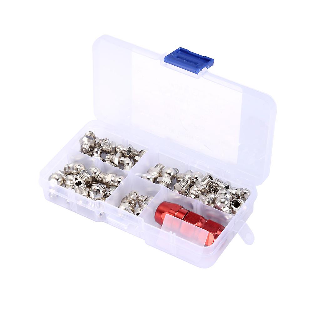 Metal Replacement Grease Nipple Fittings Pack Set Mechanical Lubrication Part (m6*1 45)