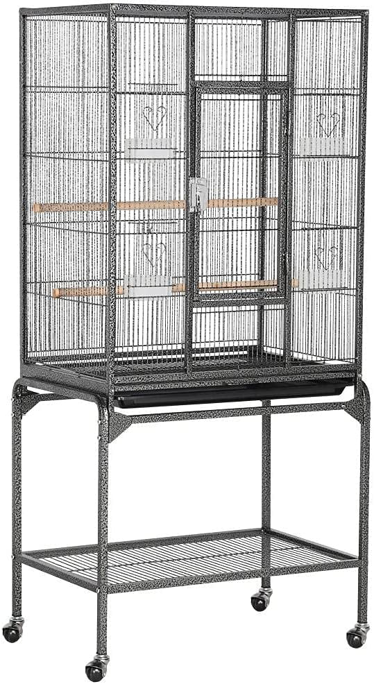 Rat Cage for Rabbit Ferret Chinchilla Adult Rat Sugar Glider Guinea Pig Small Pet Animal， with Detachable Stand， Wrought Iron Construction