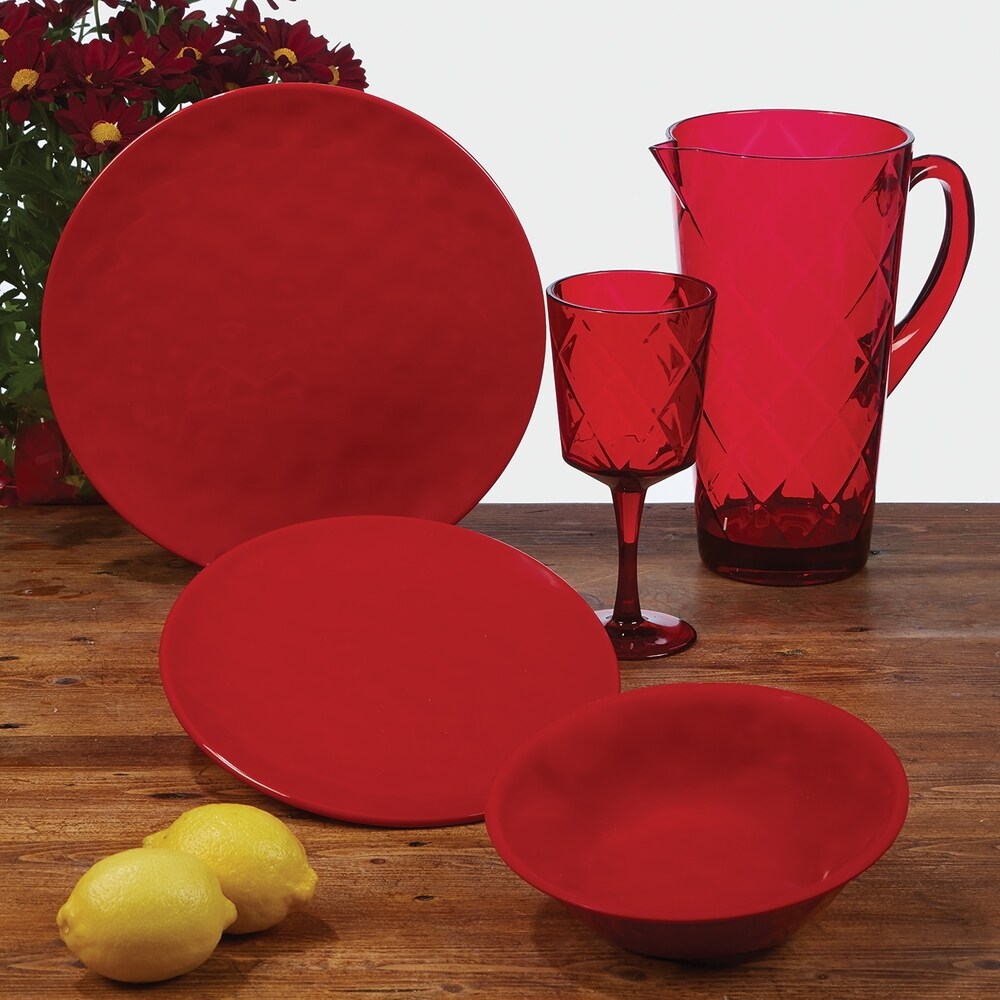 Certified International Solid Color 12 piece Melamine Dinnerware Set