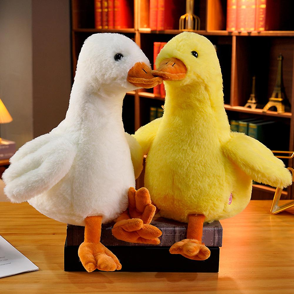 Cute Plush Duck White Goose Toy Home Decoration Pillow Children Birthday Gift Yellow